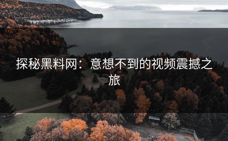 探秘黑料网:意想不到的视频震撼之旅 探秘黑料网:意想不到的视频震撼之旅