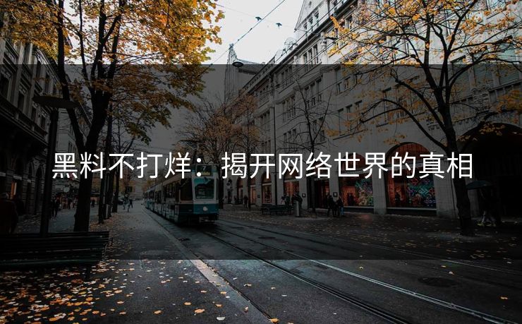 黑料不打烊:揭开网络世界的真相 黑料不打烊:揭开网络世界的真相
